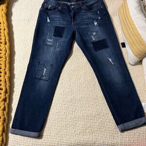 Trendy Dark Blue Boyfriend Jeans
